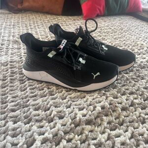 Puma Black and White Running Shoes